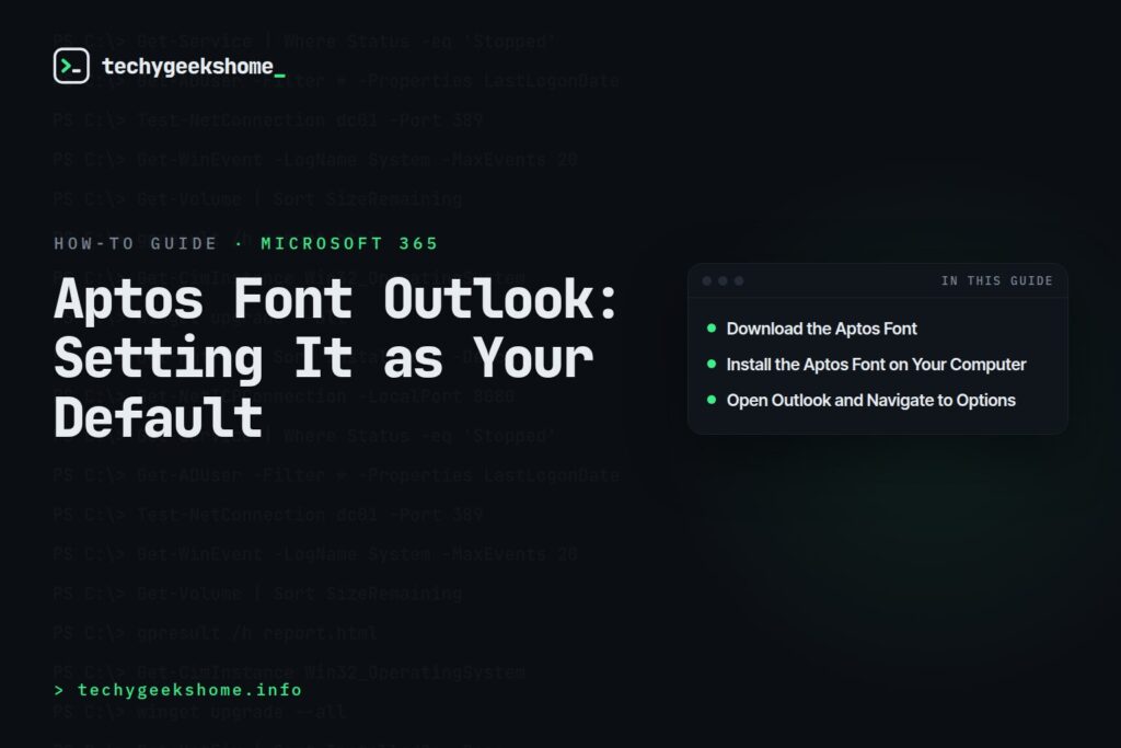 Aptos Font Outlook: Setting It as Your Default