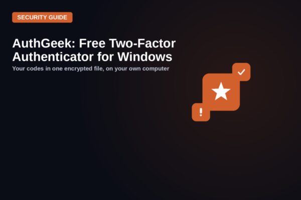 AuthGeek, free two-factor authenticator for Windows