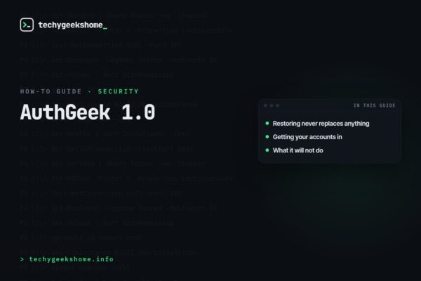 AuthGeek 1.0: A Free Two-Factor Authenticator That Stays On Your Own PC