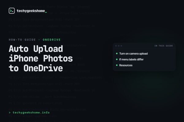 Auto Upload iOS Photos to OneDrive