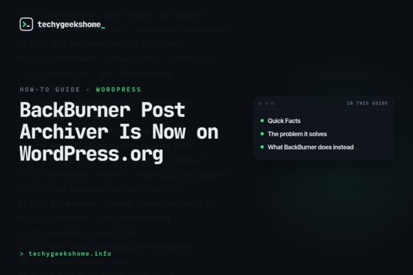 BackBurner Post Archiver Is Now on WordPress.org
