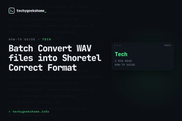 Batch Convert WAV files into Shoretel Correct Format