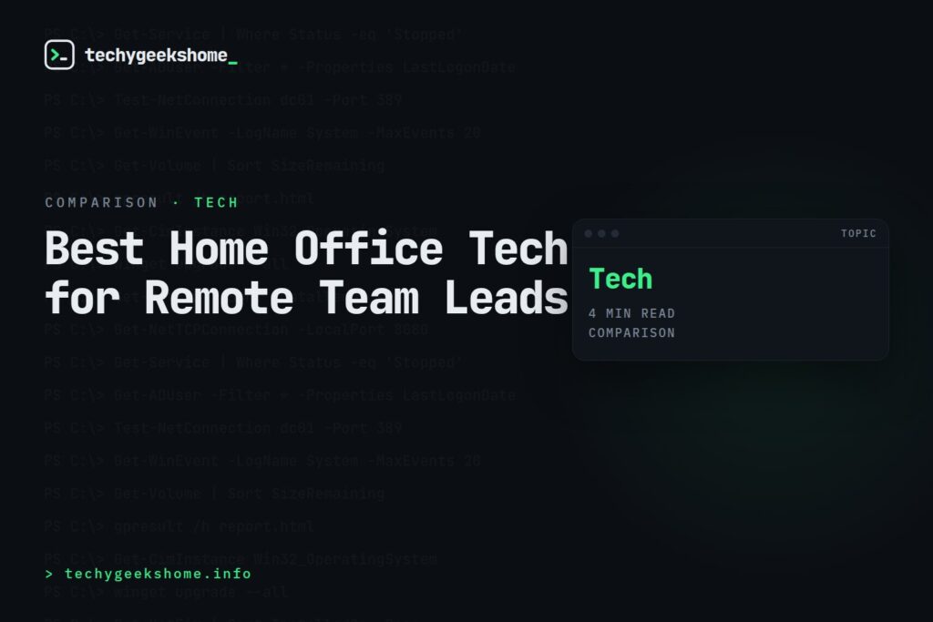 Best Home Office Tech for Remote Team Leads in 2026