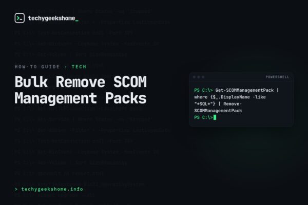 Bulk Remove SCOM Management Packs