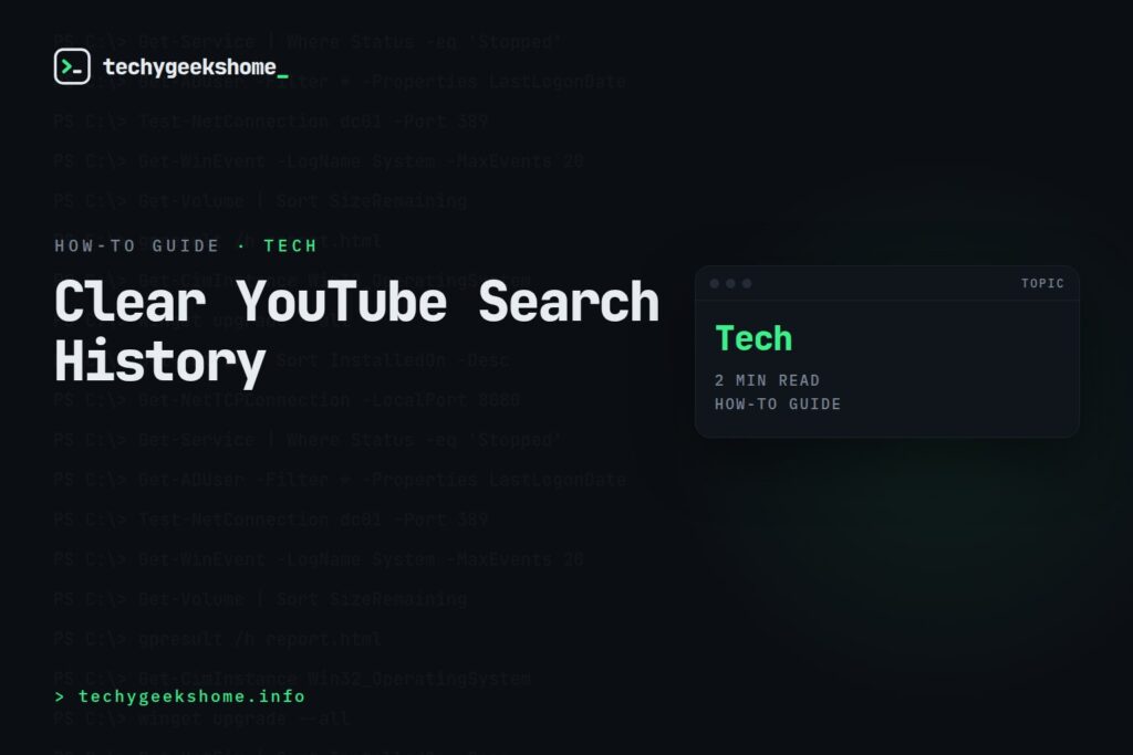 Clear YouTube Search History: Deleting Your Viewing History Too