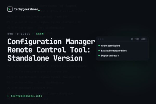 Configuration Manager Remote Control Tool: Standalone Version