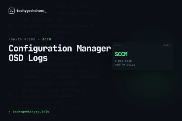 Configuration Manager OSD Logs: Finding Your Task Sequence Log Files
