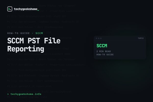 SCCM PST File Reporting: Finding Outlook Archives on Devices