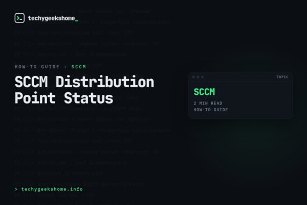 SCCM Distribution Point Status: Reporting on Every DP's Health
