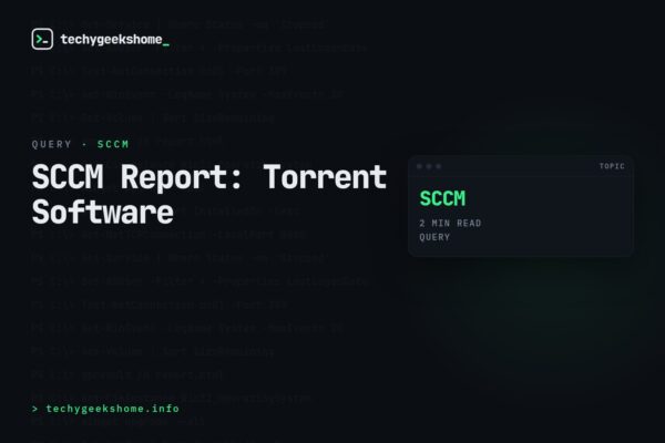 Configuration Manager Report Query for Systems with Torrent Software Installed