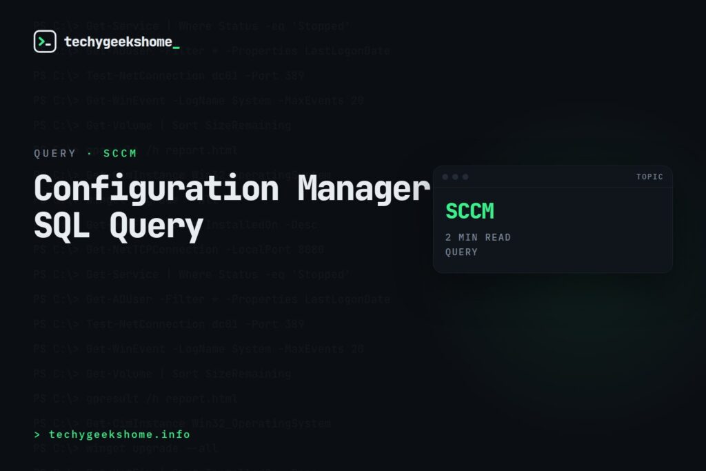 Configuration Manager SQL Query: Reporting Machine Count by Manufacturer