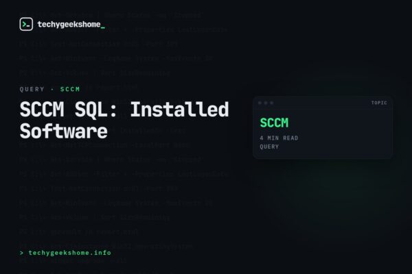 Configuration Manager SQL Query for Installed Software Per Machine & Per Collection