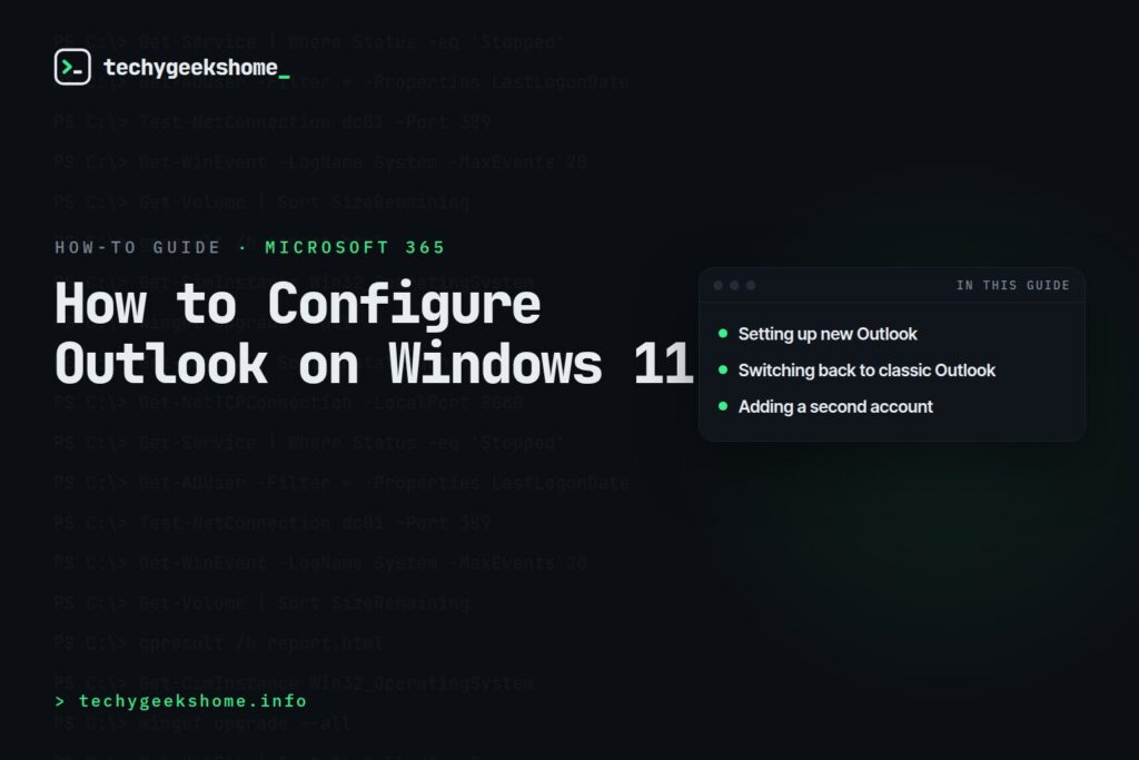 How to Configure Outlook on Windows 11 in 2026