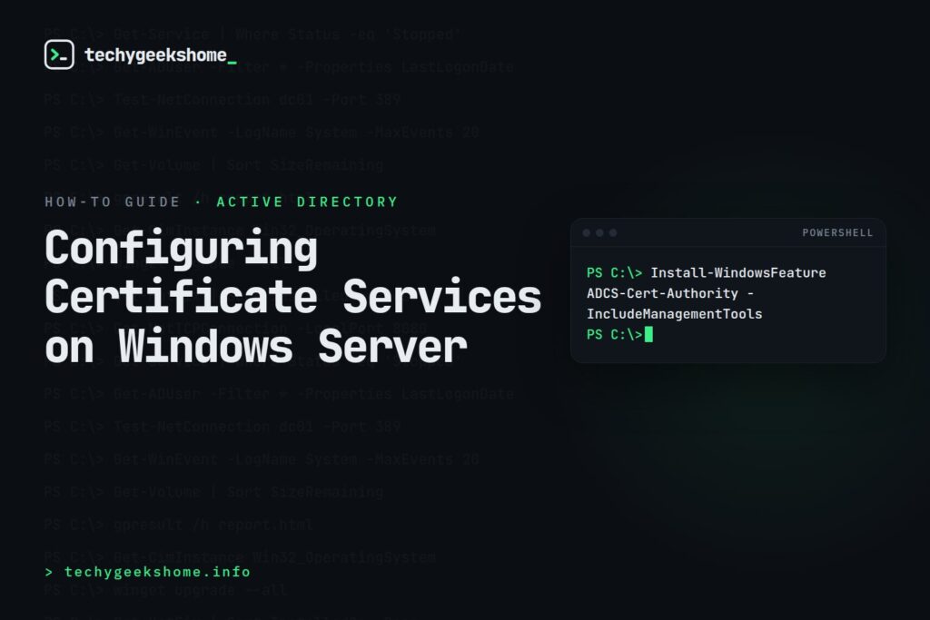 Configuring Certificate Services (AD CS) on Windows Server: A Beginner's Guide