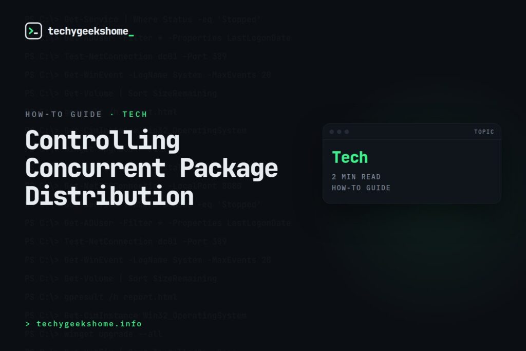 Controlling Concurrent Package Distribution