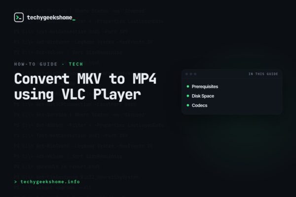Convert MKV to MP4 using VLC Player