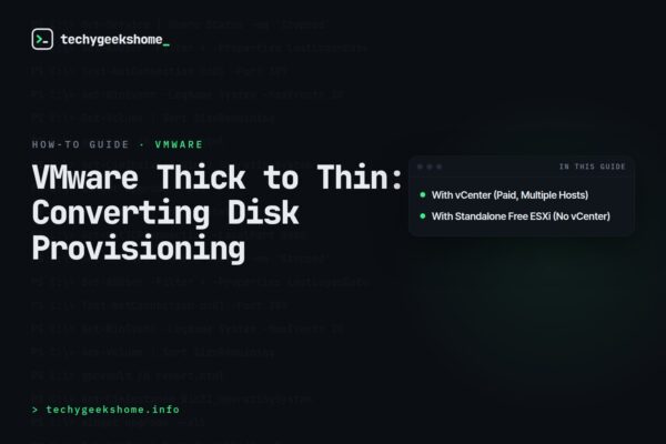 VMware Thick to Thin: Converting Disk Provisioning