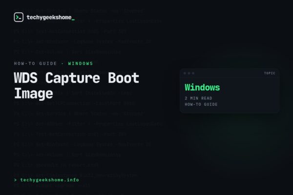 Create a capture boot image in Windows Deployment Services WDS