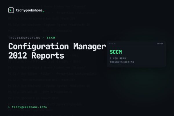 Configuration Manager 2012 Reports: Fixing the Console Create Report Error