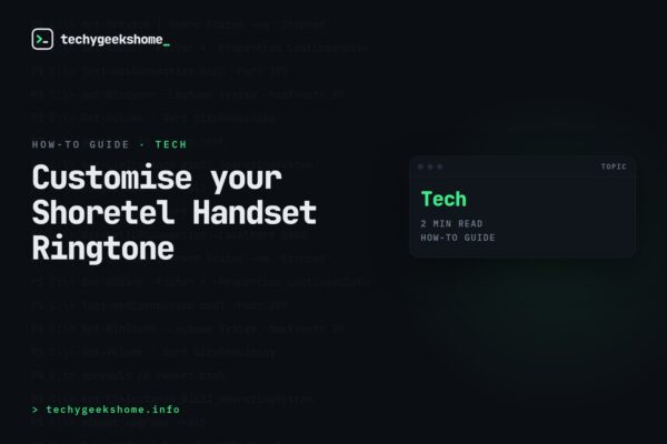 Customise your Shoretel Handset Ringtone: Single Handset