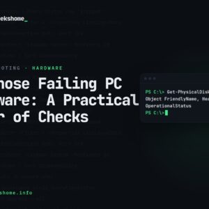 How to Diagnose Failing PC Hardware: A Practical Order of Checks