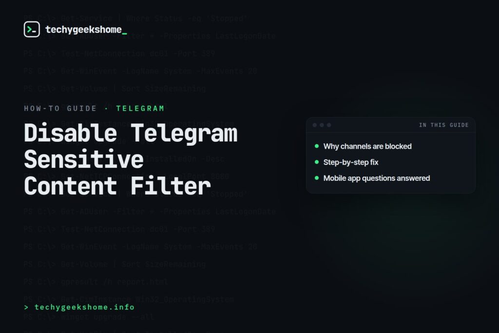 How to Disable Telegram Sensitive Content Filter (2026 Fix)