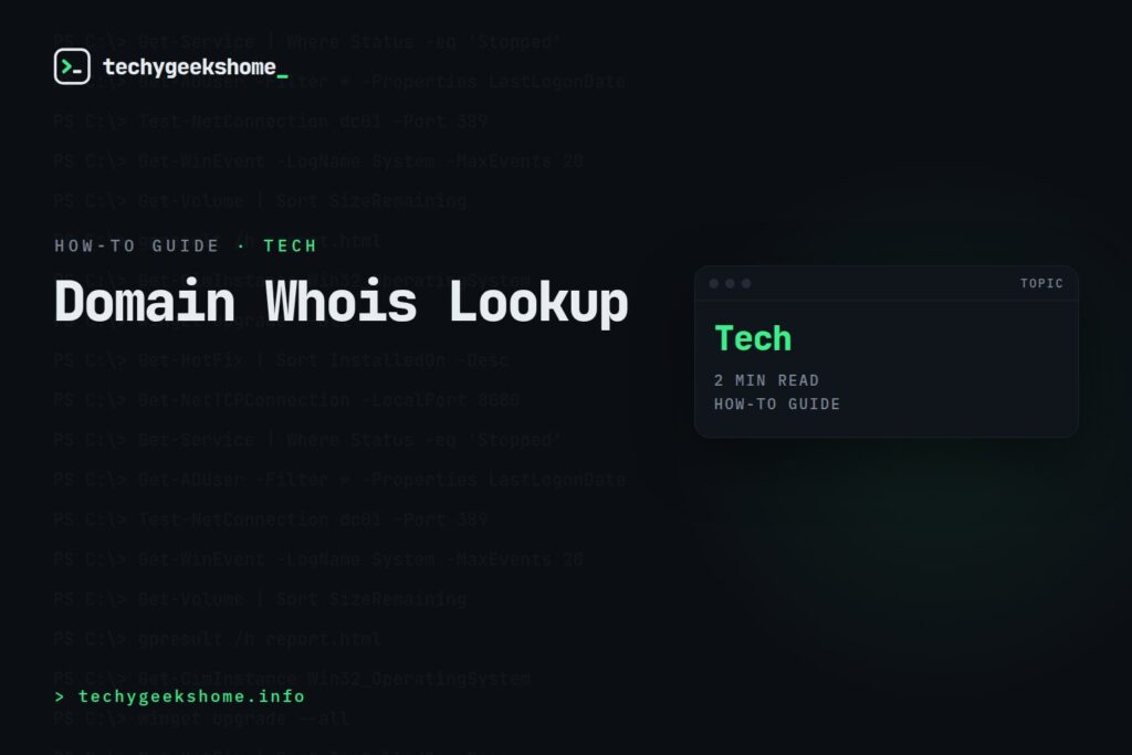 Domain Whois Lookup: A Free Tool for Checking Domain Ownership