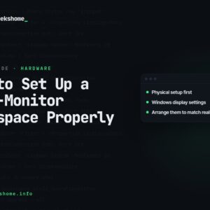 How to Set Up a Dual-Monitor Workspace Properly