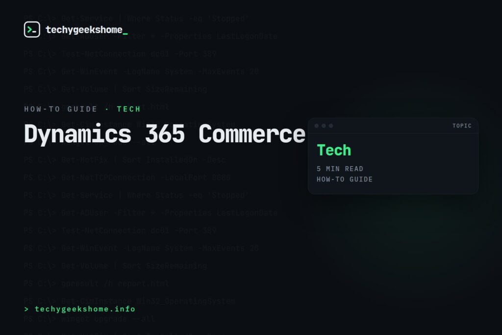 Dynamics 365 Commerce: A Practical Overview for Retail POS Consolidation