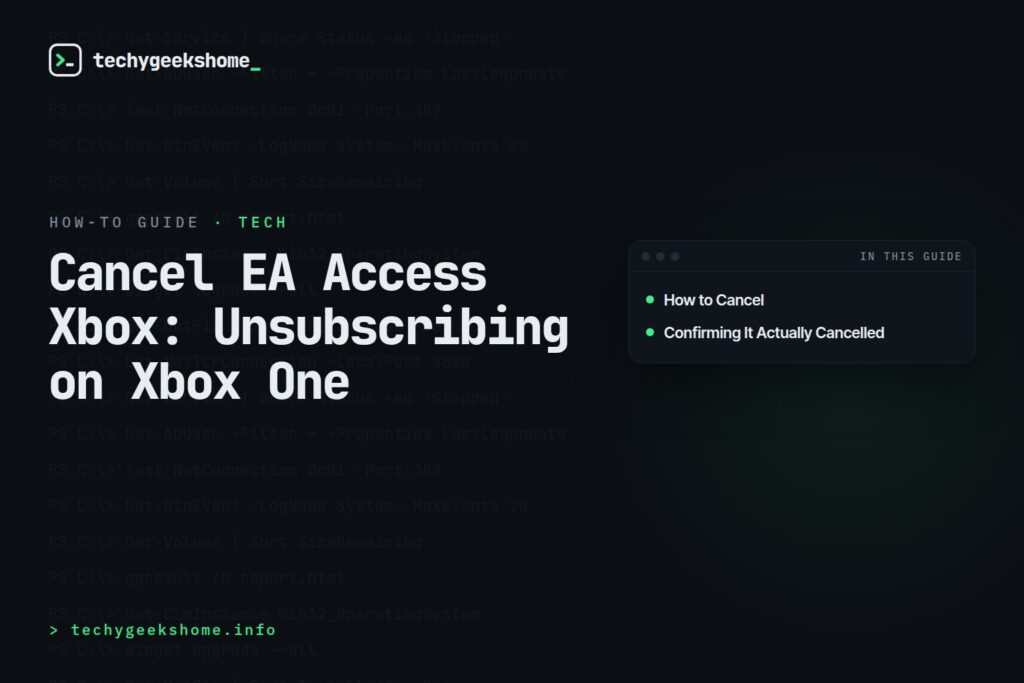 Cancel EA Access Xbox: Unsubscribing on Xbox One