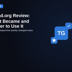 TechyGeeksHome guide card: EditPad.org review, what it became and whether to use it