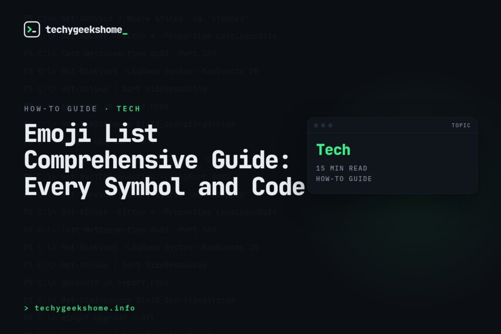 Emoji List Comprehensive Guide: Every Symbol and Code
