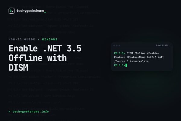 Enable Net Framework 3.5 PowerShell: Offline Install Steps