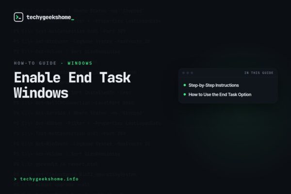 Enable End Task Windows: Turning On the Right-Click Option