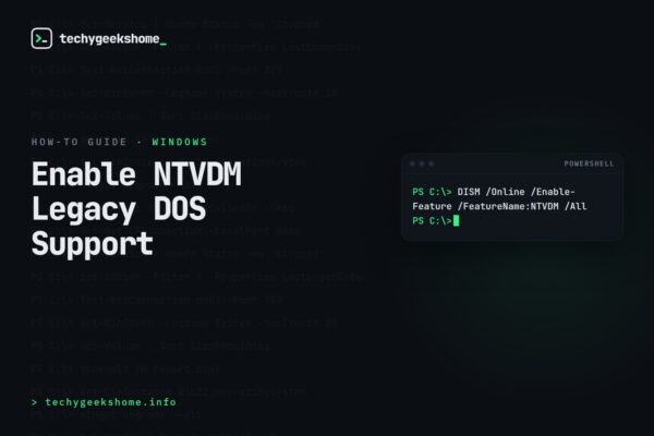 Enable NTVDM Windows: Turning On Legacy DOS Support