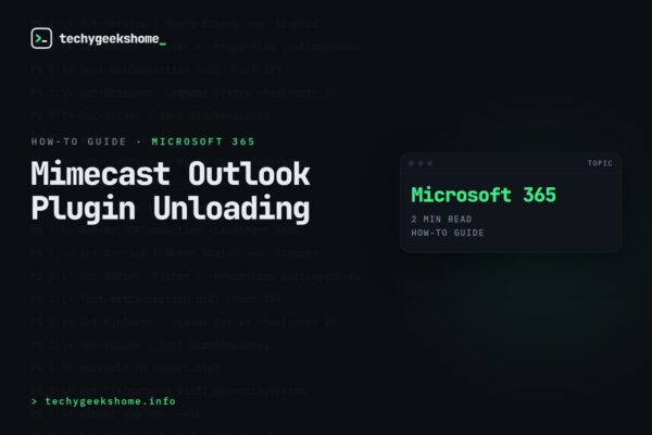 Mimecast Outlook Plugin Unloading: Keeping the Add-In Active