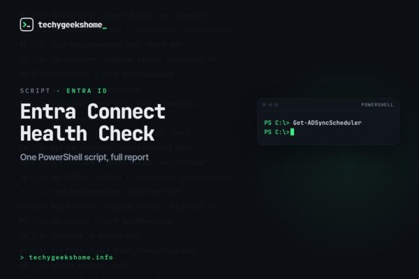 PowerShell Script to Perform a Complete Microsoft Entra ID Connect Health Check