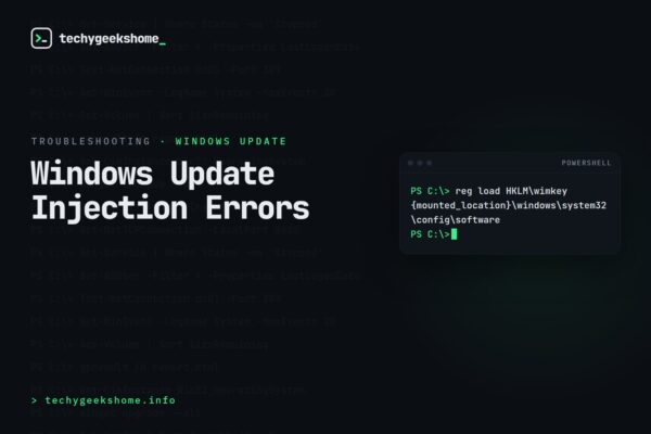 Windows Update Injection Errors: Fixing a Mounted WIM Failure