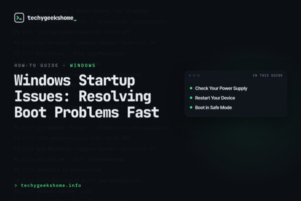 Windows Startup Issues: Resolving Boot Problems Fast