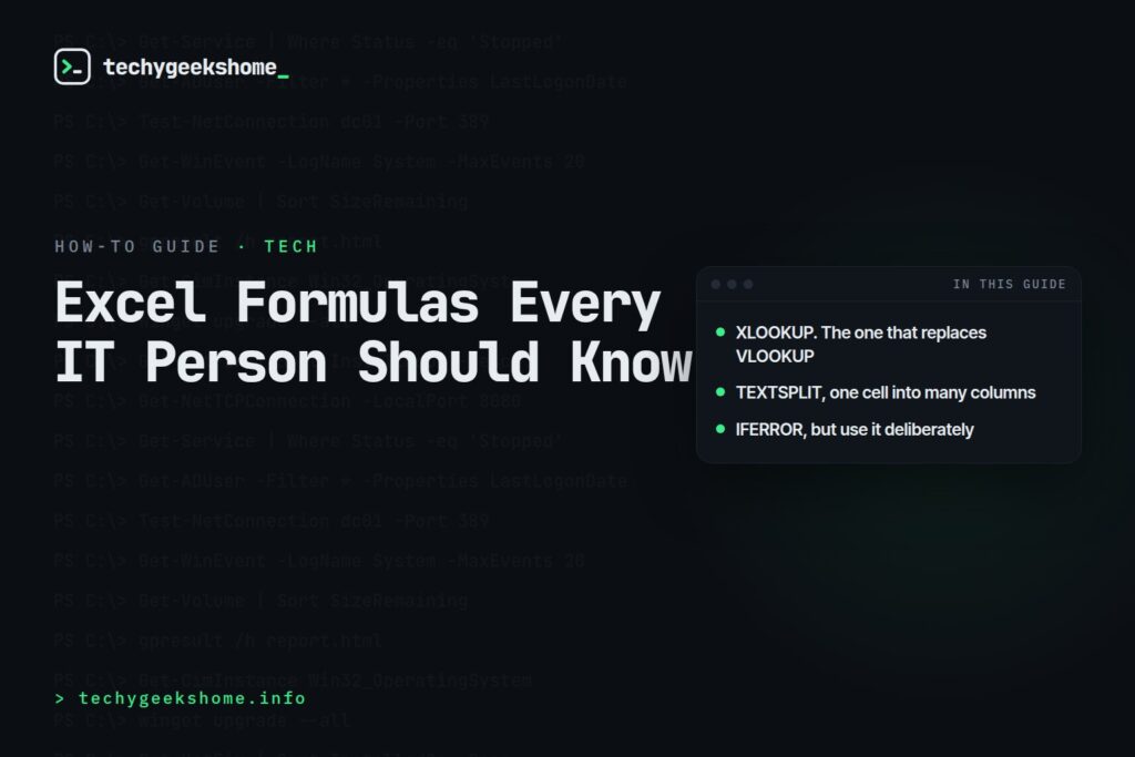 Excel Formulas Every IT Person Should Know