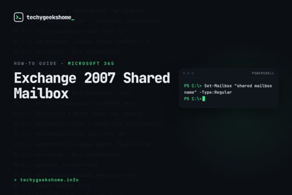 Exchange 2007 Shared Mailbox: Converting It Back to a User Mailbox