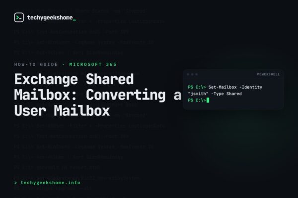 Exchange Shared Mailbox: Converting a User Mailbox