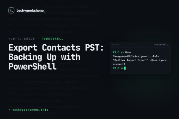 Export Contacts PST: Backing Up with PowerShell