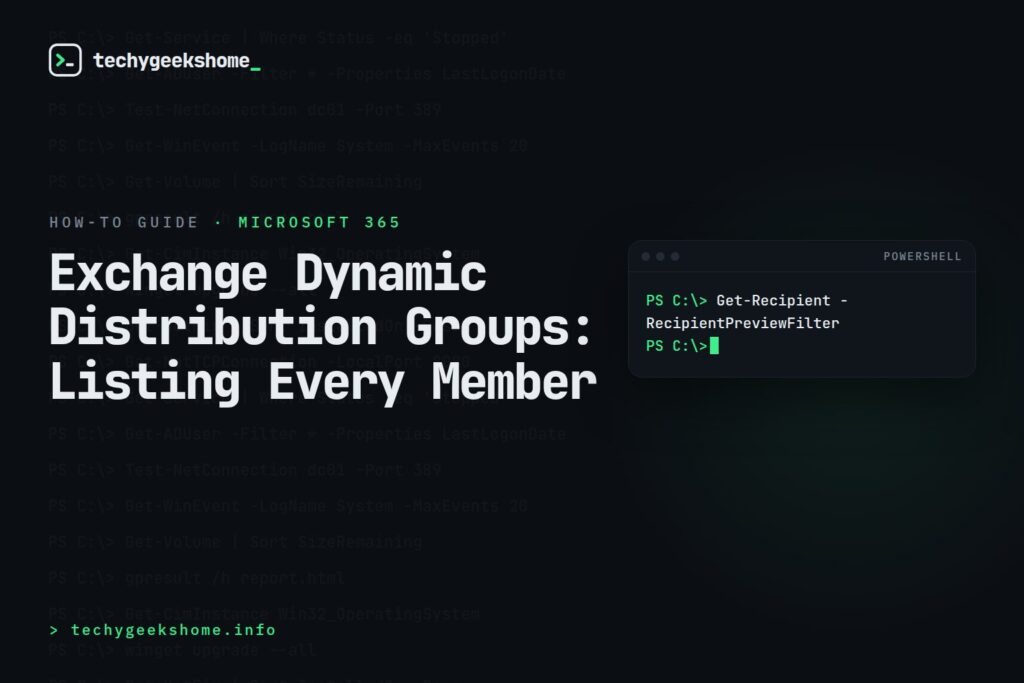 Exchange Dynamic Distribution Groups: Listing Every Member