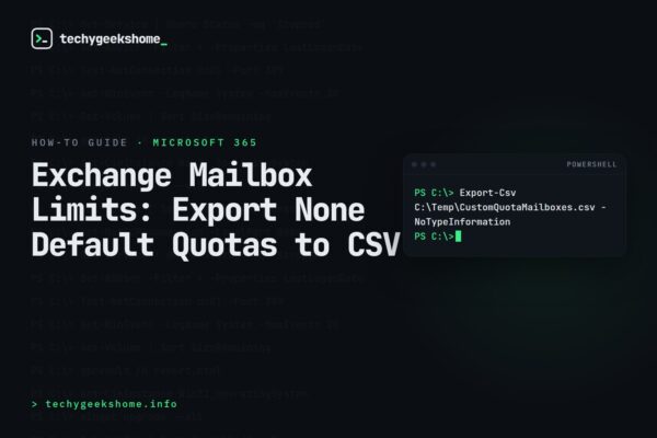 Exchange Mailbox Limits: Export None Default Quotas to CSV