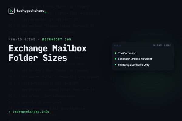 Exchange Mailbox Folder Sizes: Reporting with the Management Shell