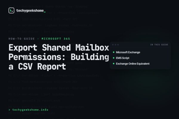 Export Shared Mailbox Permissions: Building a CSV Report