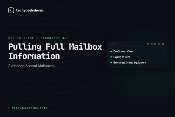 Exchange Shared Mailboxes: Pulling Full Mailbox Information