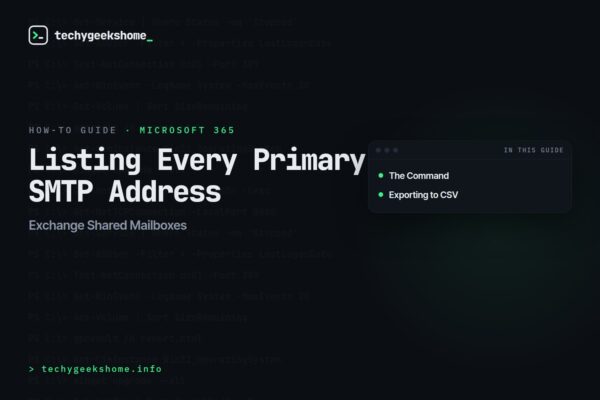 Exchange Shared Mailboxes: Listing Every Primary SMTP Address