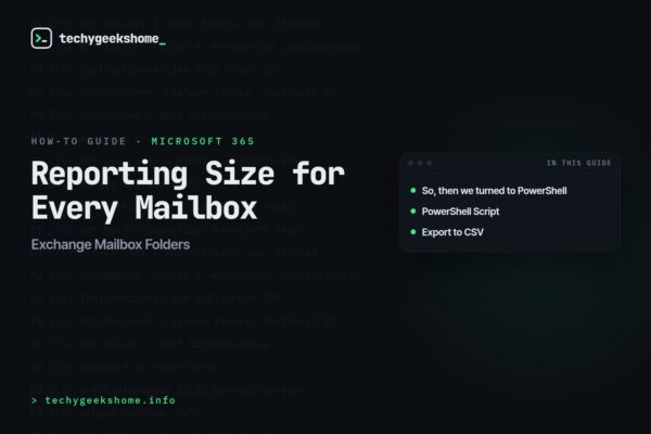 Exchange Mailbox Folders: Reporting Size for Every Mailbox